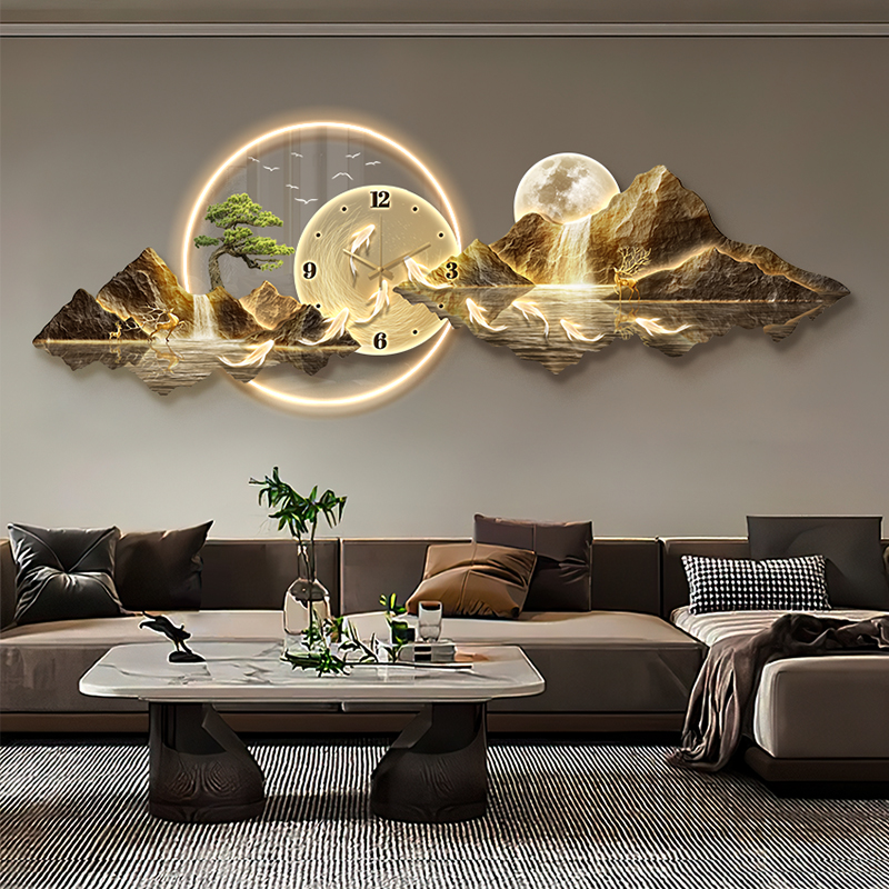 Interior Design Luxury Living Room - Luxury Light Wall clock Living Room