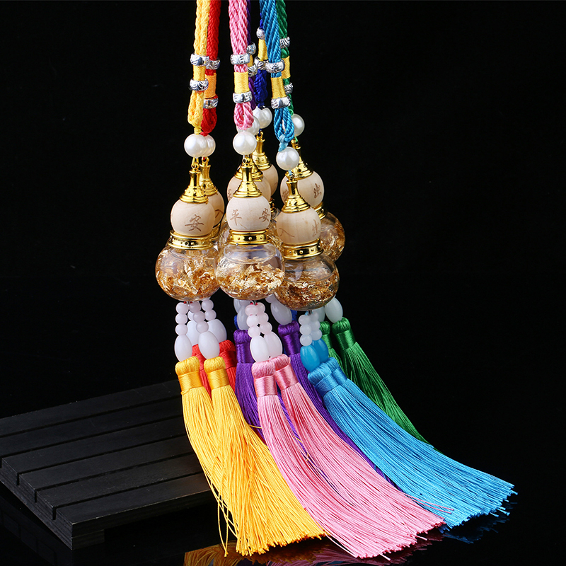 Interior Design Gold - Car Glass Bottle Gourd Pendant Gold