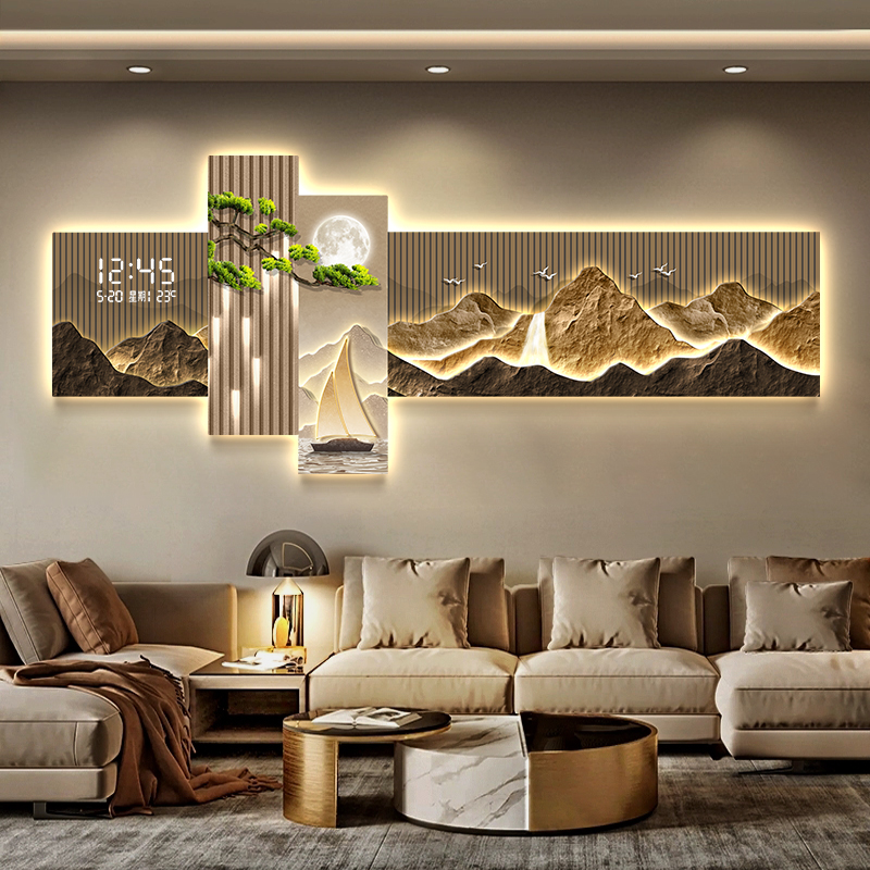 Interior Design Luxury Living Room - Living Room Bedroom Wall Clocks Digital