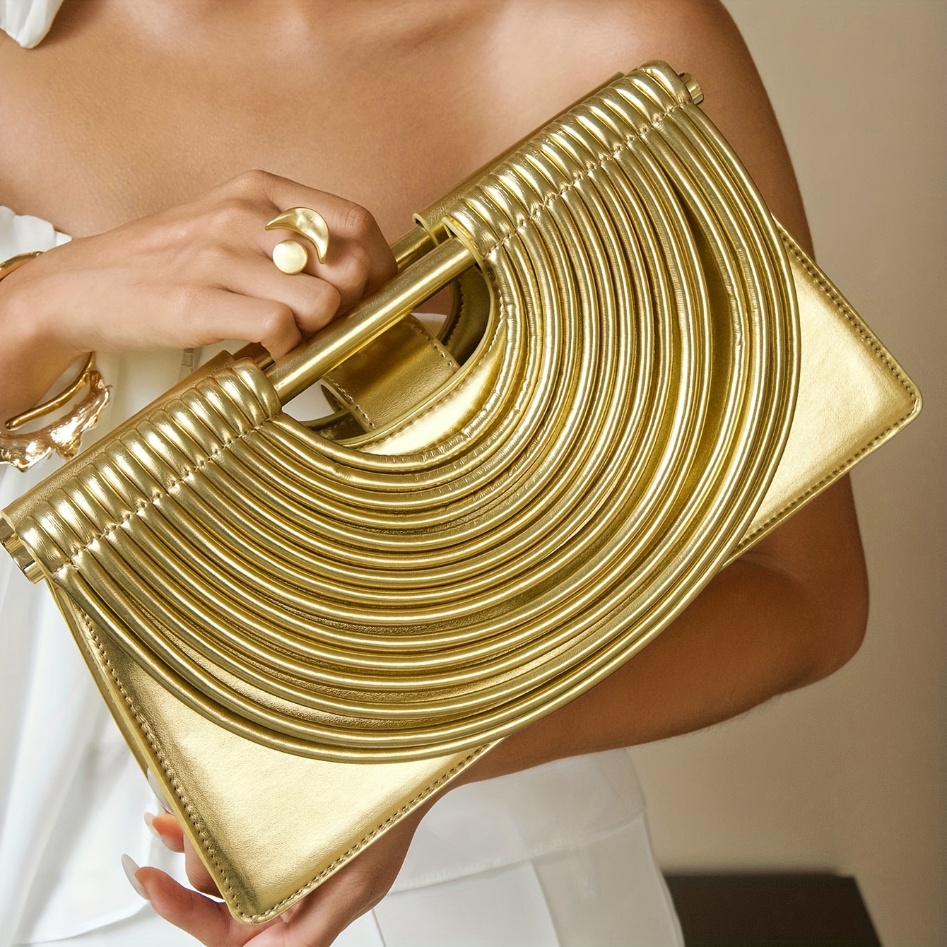 Interior Design Gold - Handbags for Women 2025 New Gold