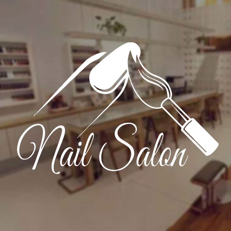 Nail Salon Shop Wall Decal Man – обзор и цена Interior Design Nail Salon