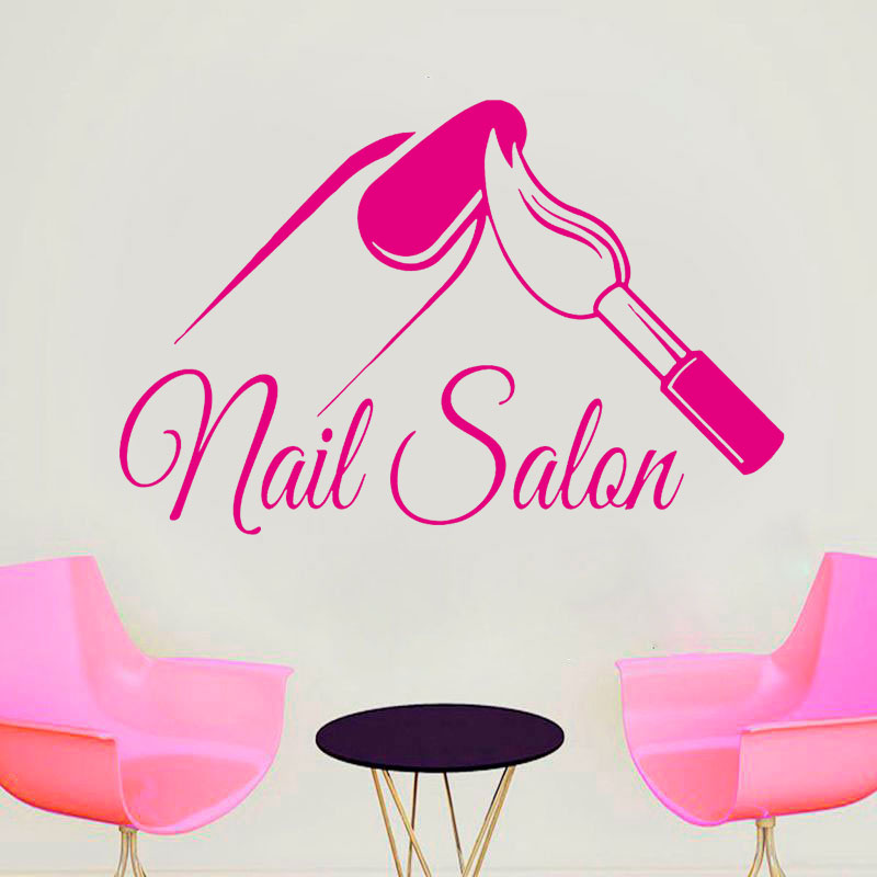 Nail Salon Shop Wall Decal Man – обзор и цена Interior Design Nail Salon
