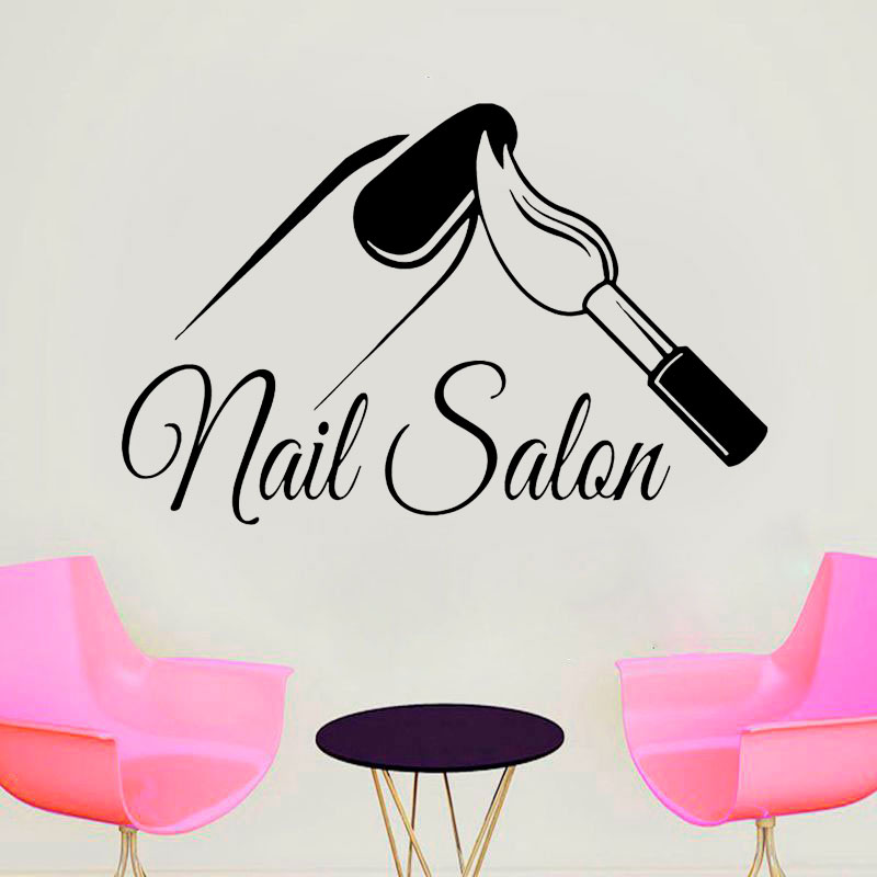 Nail Salon Shop Wall Decal Man – обзор и цена Interior Design Nail Salon