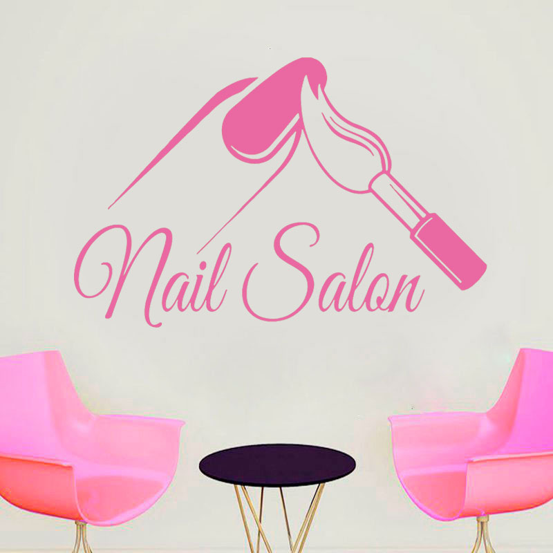 Nail Salon Shop Wall Decal Man – обзор и цена Interior Design Nail Salon