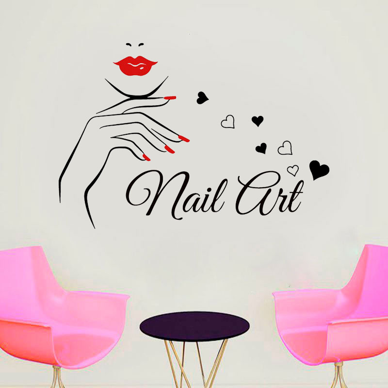 Nail Art Wall Sticker Vinyl Ho – обзор и цена Interior Design Nail Salon