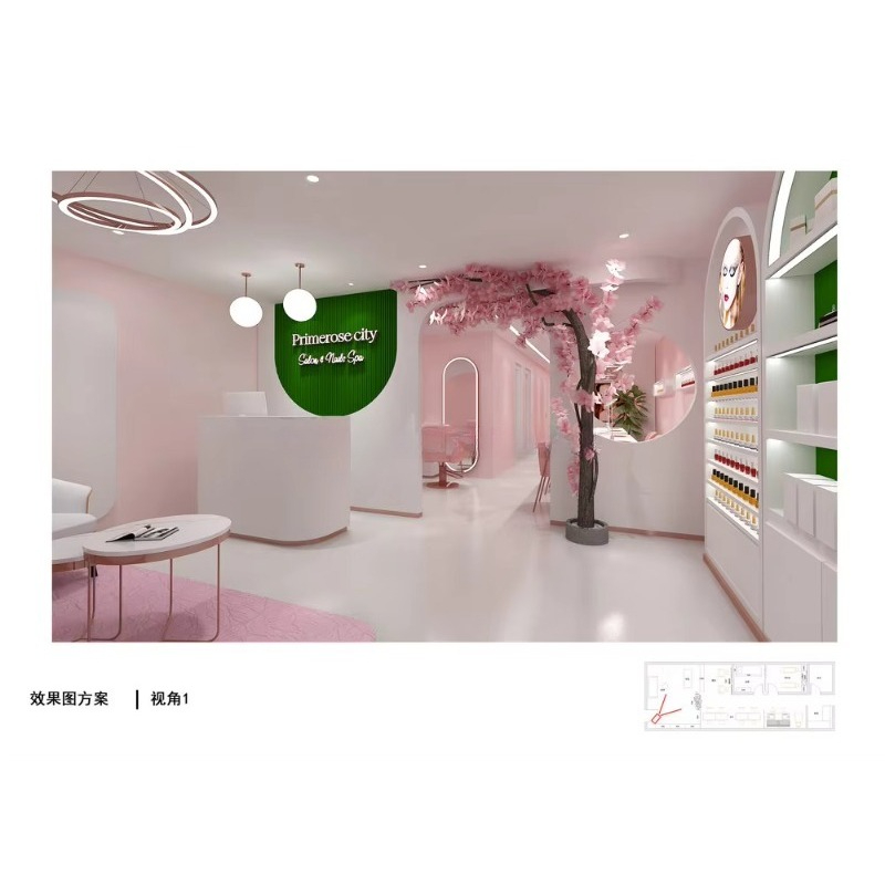 Custom Modern Commercial Furni – обзор и цена Interior Design Nail Salon