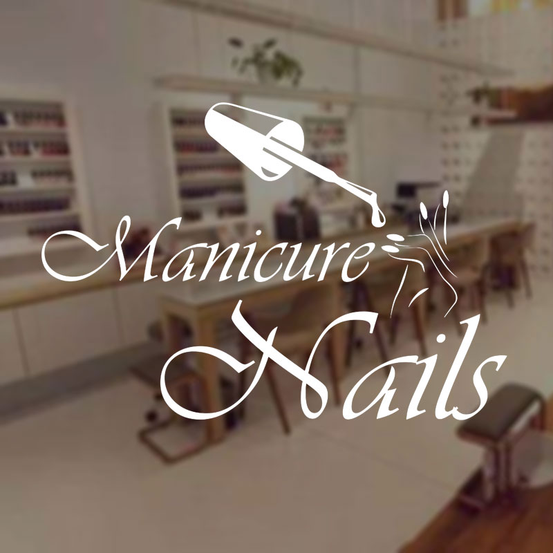 Wall Decal Manicure Vinyl Wind – обзор и цена Interior Design Nail Salon