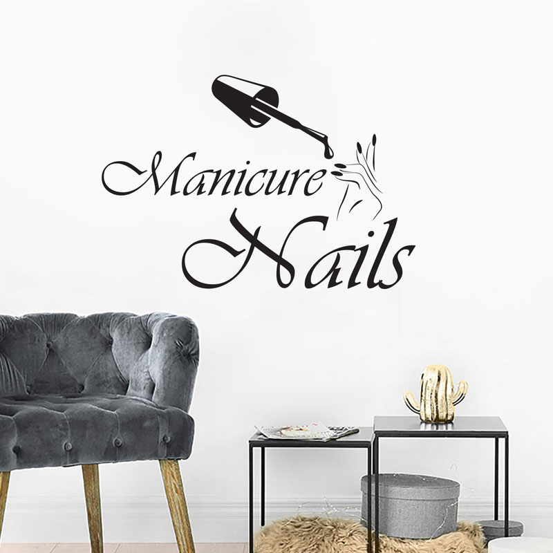 Wall Decal Manicure Vinyl Wind – обзор и цена Interior Design Nail Salon