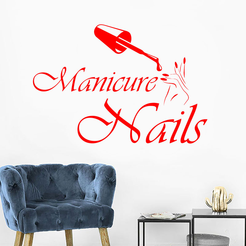 Wall Decal Manicure Vinyl Wind – обзор и цена Interior Design Nail Salon