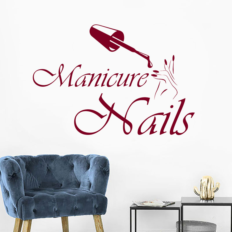 Wall Decal Manicure Vinyl Wind – обзор и цена Interior Design Nail Salon