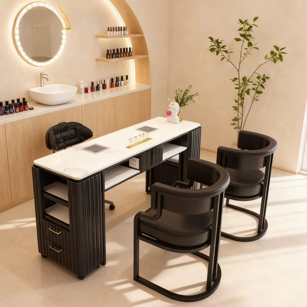 Luxury Modern Black Nail Furni – обзор и цена Interior Design Nail Salon