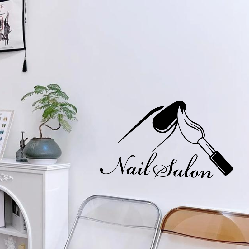 Nail Salon Shop Wall Decal Man – обзор и цена Interior Design Nail Salon